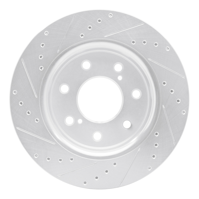 Ford F-150 Brake Rotor (1) - Front Right - R1 Concepts - Drilled & Slotted - Silver - `10-`14